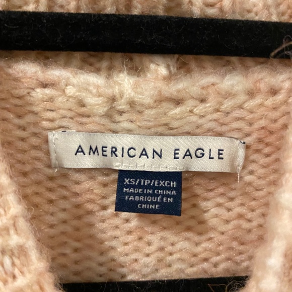 AE Fair Isle Mockneck sweater Sz XS - Picture 3 of 5